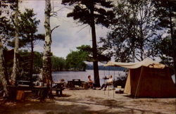 Fish Creek Camp Site New York Postcard Postcard