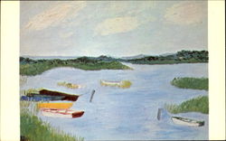 Calm Boats On Peconic Bay Postcard
