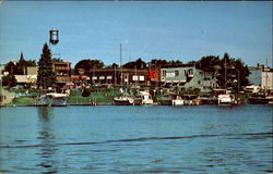View From Round Lake Harbor Charlevoix, MI Postcard Postcard