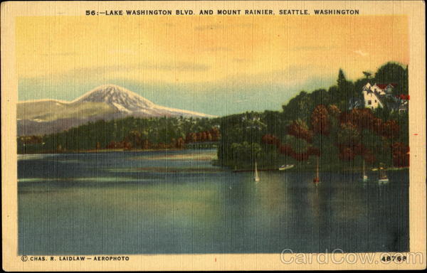 Lake Washington Blvd. And Mount Rainier Seattle