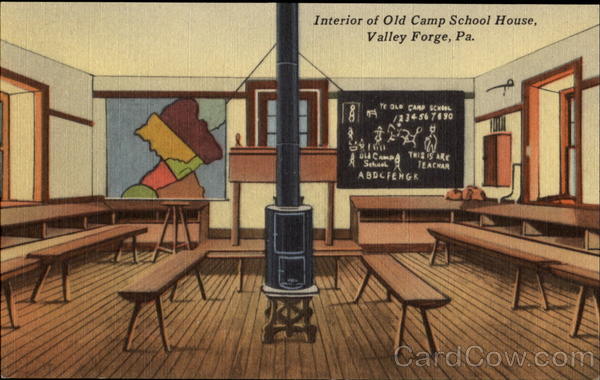 Interior Of Old Camp School House Valley Forge Pennsylvania