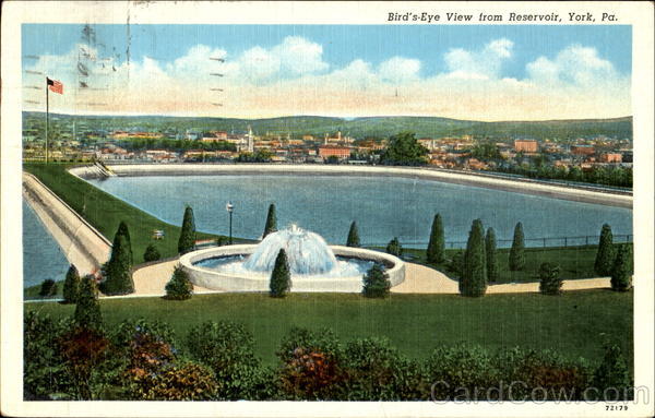Bird's Eye View From Reservoir York Pennsylvania
