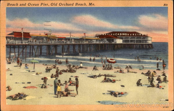 Beach And Ocean Pier Old Orchard Beach Maine