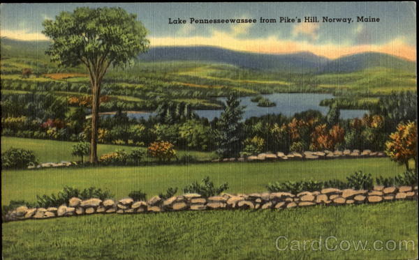 Lake Pennesseewassee From Pike's Hill Norway Maine