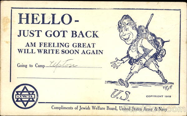 Hello Just Got Back Military