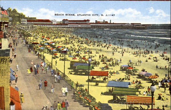 Beach Scene Atlantic City New Jersey