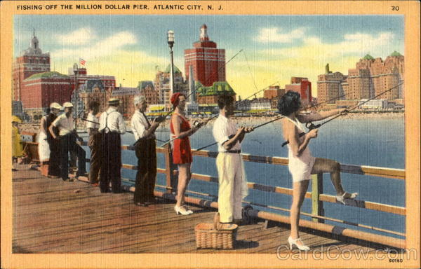 Fishing Off The Million Dollar Pier Atlantic City New Jersey