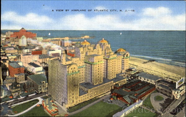 A View By Airplane Of Atlantic City New Jersey