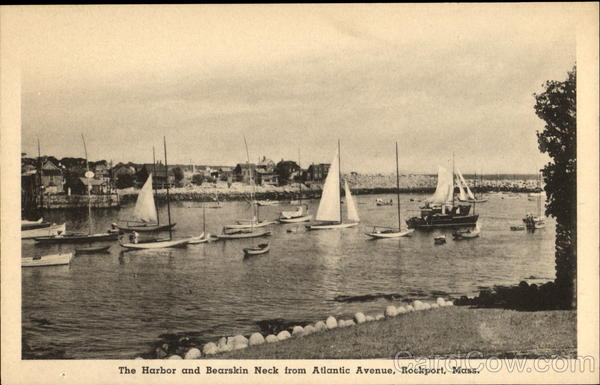 The Harbor And Bearskin Neck, AtlanticAvenue Rockport Massachusetts