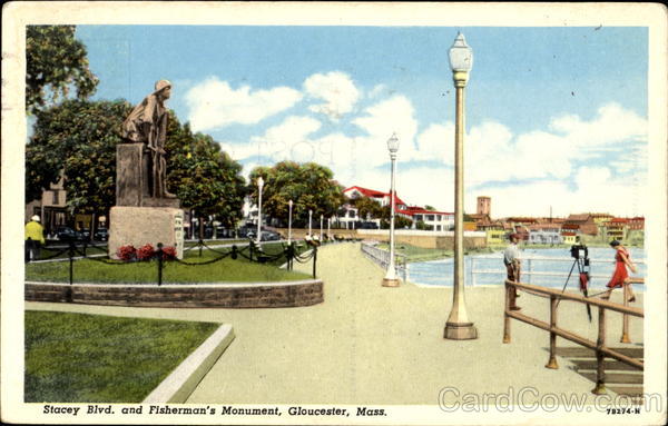 Stacey Blvd. And Fisherman's Monument Gloucester Massachusetts