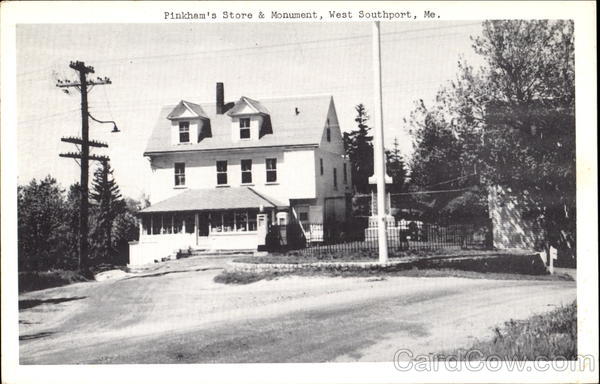 Pinkham's Store & Monument West Southport Maine