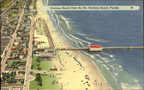 Daytona Beach From The Air Florida