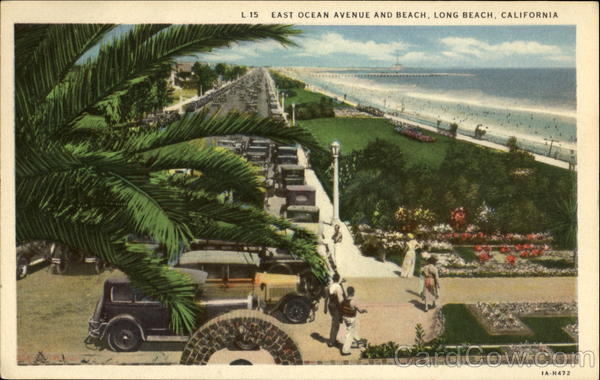 East Ocean Avenue And Beach Long Beach California