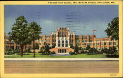 Senior High School, 14th and Park Avenue Little Rock, AR Postcard Postcard