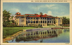 Casino And Lagoon, Belle Isle Park Detroit, MI Postcard Postcard