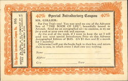 Special Introductory Coupon Postcard