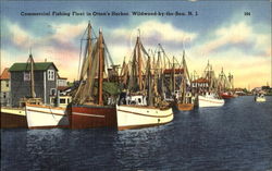 Commercial Fishing Fleet In Otten's Harbor Wildwood, NJ Postcard Postcard