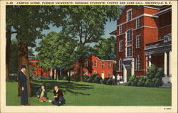 Campus Scene, Furman University Postcard