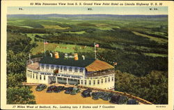 63 Mile Panorama View From S. S. Grand View Point Hotel, U. S. 30 Postcard