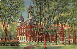Venango County Court House And City Park Franklin, PA Postcard Postcard