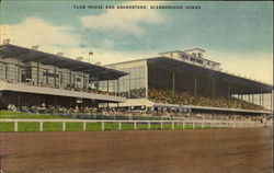 Club House And Grandstand Scarborough, ME Postcard Postcard