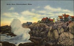 Rocky Shore Kennebunkport, ME Postcard Postcard