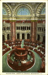 Reading Room Library Of Congress Washington, DC Washington DC Postcard Postcard