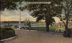 U. S. Naval Training Station Postcard