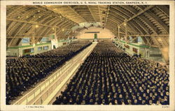 World Communion Exercises, U. S. Naval training Station Sampson, NY Postcard Postcard