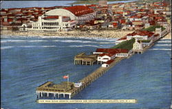 View From Ocean Showing Auditorium And Convention Hall Postcard