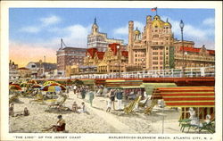 The Lido Of The Jersey Coast, Marlborough Blenheim Beach Atlantic City, NJ Postcard Postcard