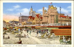 The Lido Of The Jersey Coast, Marlborough Blenheim Beach Postcard