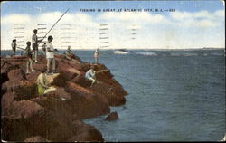 Fishing Is Great At Atlantic City Postcard