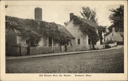 Old Houses Near The Harbor Rockport, MA Postcard Postcard