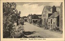Artists Row, Bearskin Neck Rockport, MA Postcard Postcard