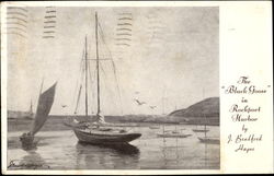 The Black Goose In Rockport Harbor Postcard