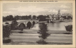 Larz Anderson Bridge And Weld Boathouse Postcard