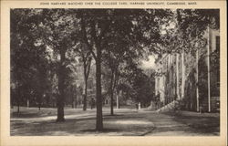 John Harvard Watches Over The College Yard, Harvard University Postcard