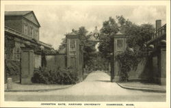 Johnston Gate, Harvard University Postcard