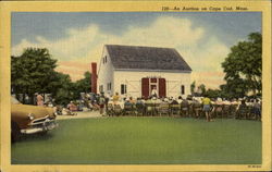 An Auction On Cape Cod Postcard