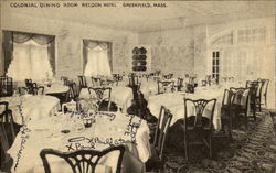 Colonial Dining Room Weldon Hotel Postcard