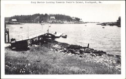 Cozy Harbor Looking Towards Pratt's Island Southport, ME Postcard Postcard