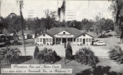 The Plantation Inn And Motor Court, On Route 17 Savannah, GA Postcard Postcard