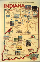 Greetings From Hoosier State Postcard