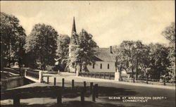 Scene At Washington Depot Postcard