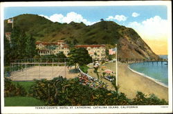 Tennis Courts Santa Catalina Island, CA Postcard Postcard