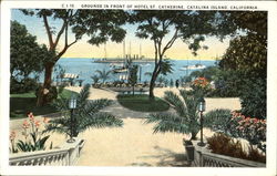 Grounds In Front Of Hotel St. Catherine Santa Catalina Island, CA Postcard Postcard