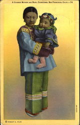 A Chinese Mother And Baby, Chinatown Postcard