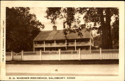 D. G. Warner Residence Salisbury, CT Postcard Postcard