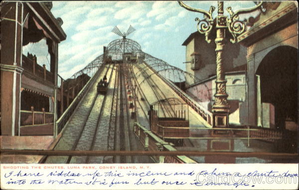 Shooting The Chutes, Luna Park Coney Island New York